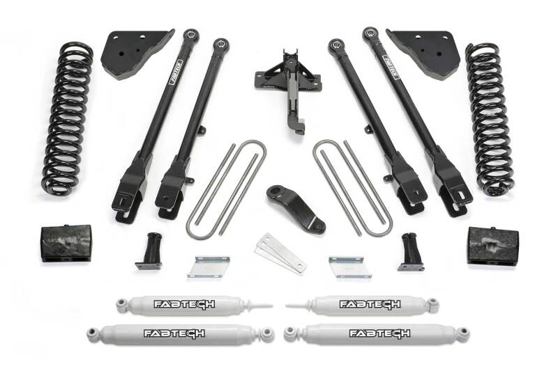 Fabtech 23-24 Ford F450/F550 4WD 6in 4 Link Lift Kit w/ Performance Shocks