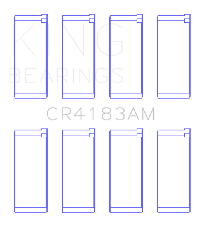 King Engine Bearings Chrysler/Mitsubishi 122ci 2.0L (Size 0.25) Rod Bearing Set