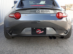 aFe Takeda 2-1/2in SS-304 Cat-Back Exhausts w/ Black Tip 16-19 Mazda MX-5 Miata ND 2.0T