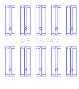 King Engine Bearings Toyota 3T/Tg/12T/4Tg (Size +0.25mm) Main Bearing Set