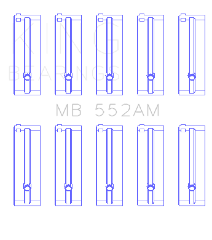 King Engine Bearings Toyota 3T/Tg/12T/4Tg (Size +0.75mm) Main Bearing Set