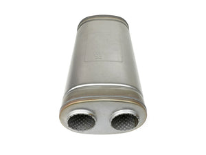 aFe MACH Force-Xp Muffler 2-1/2 IN Dual Inlet/Dual Outlet 5 IN H x 8 IN W x 18 IN L - Oval Body