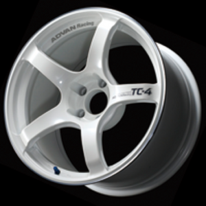 Advan TC4 15x5.0 +45 4x100 Racing White Metallic and Ring Wheel