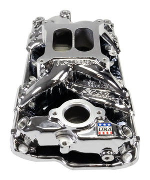 Edelbrock Intake Manifold - Small Block Chevy - RPM Air Gap - Chrome Plasma Coated
