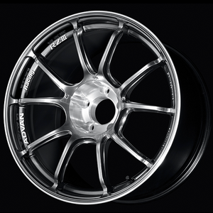Advan RZIII 18x9.0 / +45 Offset / 5x112 BC / 66.5mm Bore / Hyper Platinum Black & Diamond Cut