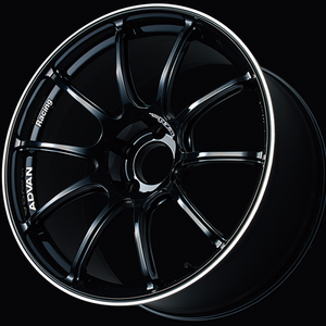 Advan RZII 16x7.0 / +45 Offset / 5x114.3 / 73mm Bore / Racing Gloss Black and Ring