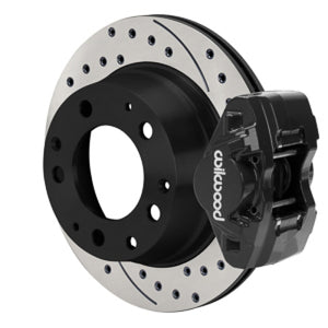 Wilwood 84-89 Porsche 911 D31 11.42in. Rear Brake Kit w/ Flex Lines - Drilled Rotors (Black)