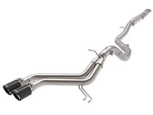 aFe Takeda 2-1/2in to 3in  SS-304 Cat-Back Exhaust w/ C/F Tips 13-17 Hyundai Veloster L4-1.6L