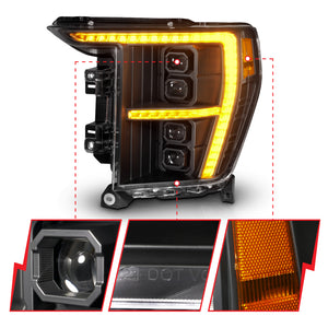ANZO 21-23 Ford F-150 (w/Factory Halogen) Z-Series Full LED Proj Headlights - Pass. Side ONLY