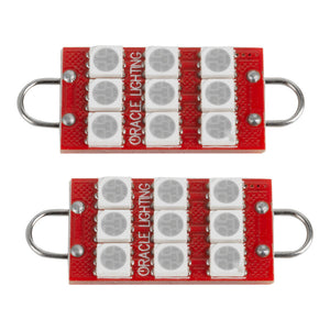 Oracle 44MM 6 LED 3 Chip - Loop Festoon Bulbs (Pair) - Red