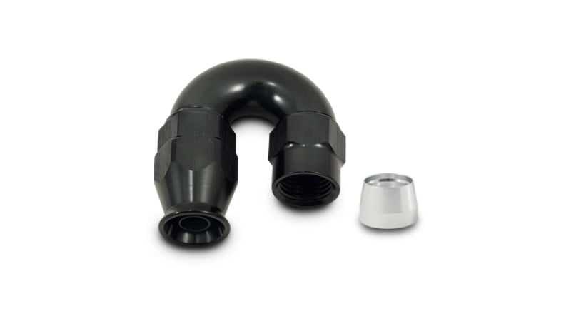 Vibrant 180 Degree High Flow Hose End Fitting for PTFE Lined Hose -12AN