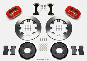 Wilwood Forged Dynalite Front Hat Kit 12.19in Drilled Red 2002 Mitsubishi Lancer