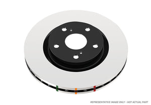 DBA Subaru WRX STi Brembo 6 Pot Spec R Yellow Calipers 19in Rim 4000 Series Stand Rear Brake Rotor