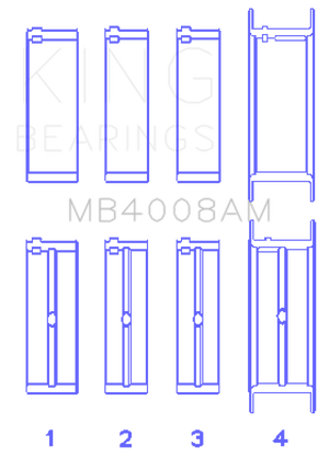 King Engine Bearings Nissan VG20E/VG20DET V6 (Size 0.5) Main Bearing Set