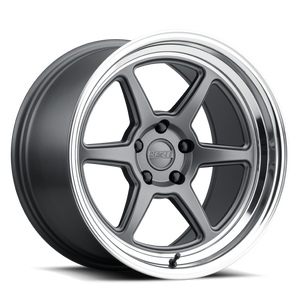 Kansei K14G Roku 18x8.5in / 5x100 BP / 35mm Offset / 73.1mm  Bore - Grey and Machined Lip