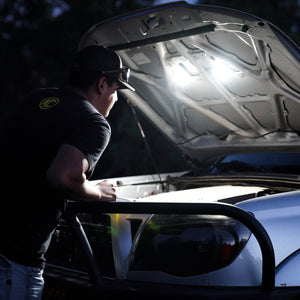 KC HiLiTES Cyclone 2in. LED Universal Under Hood Lighting Kit (Incl. 2 Cyclone Lights/Switch/Wiring)