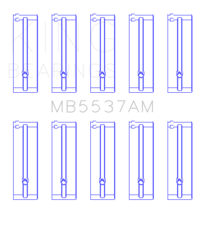 King Ford/Kia/Mazda DOHC 16 Valve/SOHC 8 Valve/SOHC 16 Valve (Size STD) Main Bearing Set