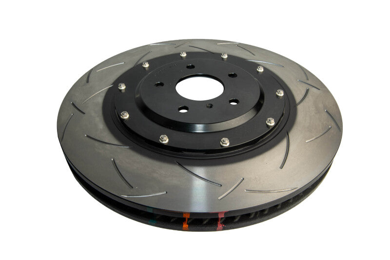 DBA T3 5000 Slotted Series w/ Black Hat Front Left 2012 Nissan GTR R35