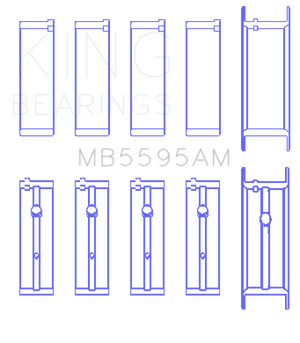 King Engine Bearings Datsun Ka-24E (Size +0.50mm) Main Bearing Set