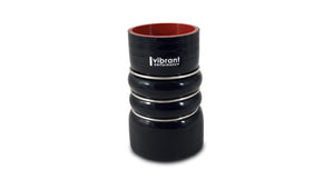 Vibrant 4 Ply Aramid Reinf Silicone Hump Hose conn 3in ID x 6in long 3 reinforcement ring MATTE BLK