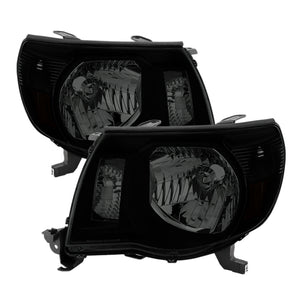 xTune Toyota Tacoma 05-11 Amber Crystal Headlights Black Smoked HD-JH-TT05-AM-BSM