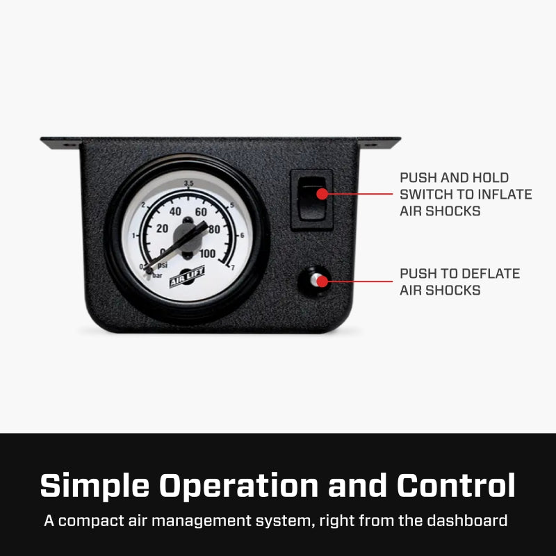 Air Lift Load Controller Ii - Single Gauge w/ Lps 5 PSI Min.