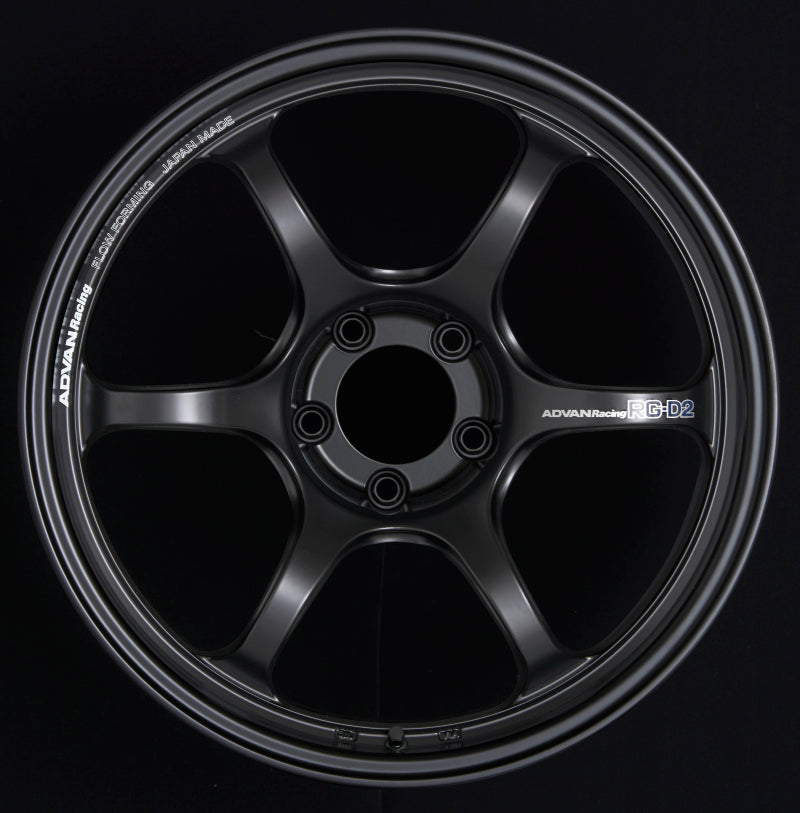 Advan RG-D2 18x10.5 +15 5x114.3 Semi Gloss Black Wheel
