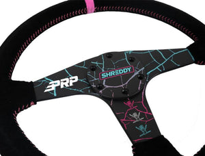 PRP Shreddy Flat Suede Steering Wheel - Cracked