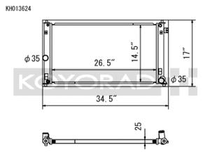 Koyo 2019 Toyota Corolla Hatchback 6MT and CVT (E210 Chassis) All Aluminum Radiator