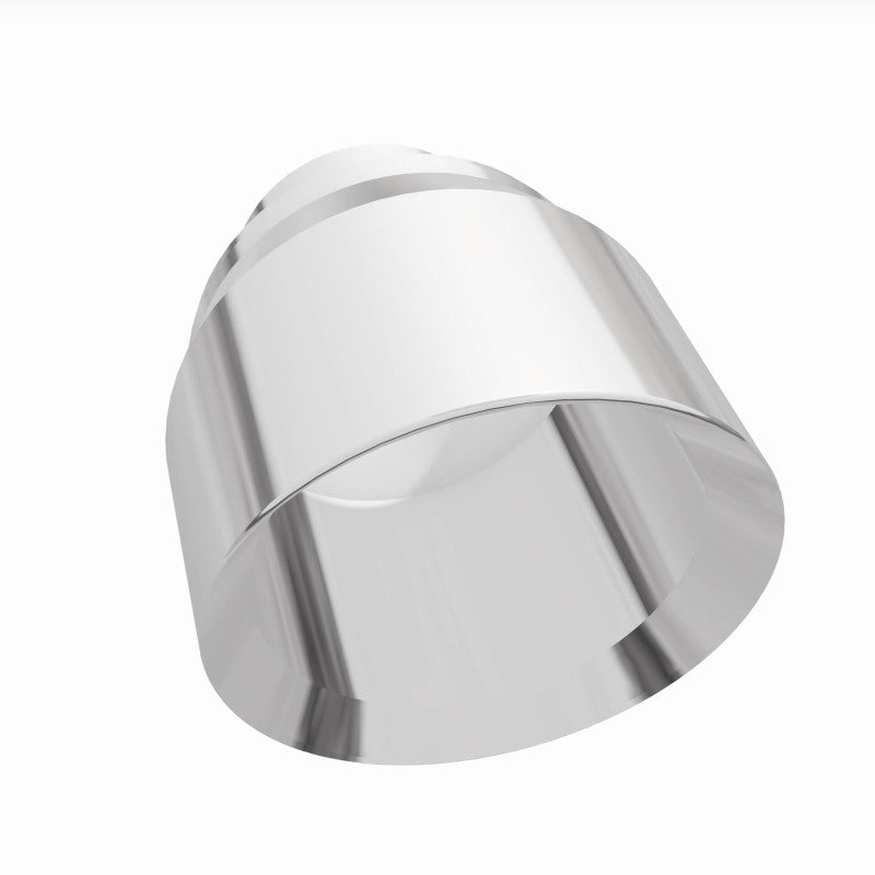 MagnaFlow Tip Stainless Double Wall Round Single Outlet Polished 4.5in DIA 2.5in Inlet 5.75in Length