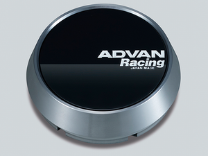 Advan 73mm Middle Height Center Cap- Gloss Black /Hyper Ring+White Letters