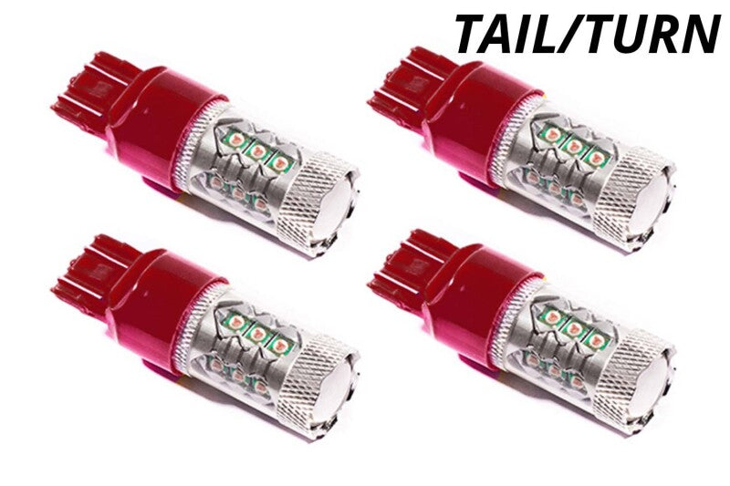 Diode Dynamics 7443 LED Bulb HP48 LED - Red Set of 4