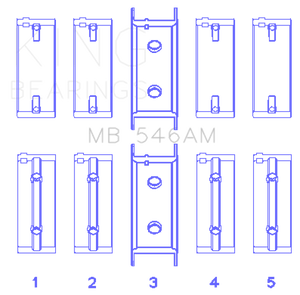 King Engine Bearings Mitsubishi G25B/4G54/4G53 (Size +0.75mm) Main Bearing Set