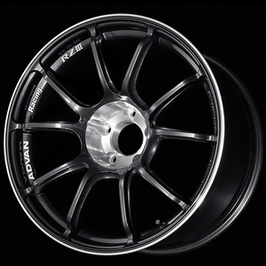 Advan RZIII 18x8.5 / +38 Offset / 5x114.3 BC / 73mm Bore / Black Gun Metallic & Diamond Cut
