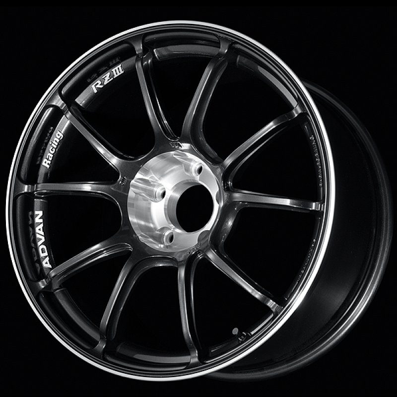 Advan RZIII 18x8.5 / +50 Offset / 5x114.3 BC / 73mm Bore / Black Gun Metallic & Diamond Cut