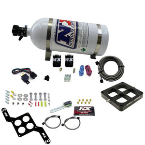 Nitrous Express Dry Dual Stage Billet Crossbar Plate System 100-1000hp (4500 Flange) w/10lb Bottle