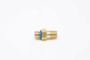 Aeromotive 14-25 Chevy V8 Fuel Rail Pressure Sensor Adapter M10x1.0 Male to 1/8-MNPT Male - Brass