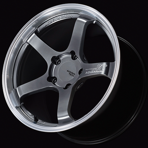 Advan GT for Porsche 18x9.0 / +46 Offset / 5x130 / 71.6mm Bore / Machining and Hyper Platinum Black
