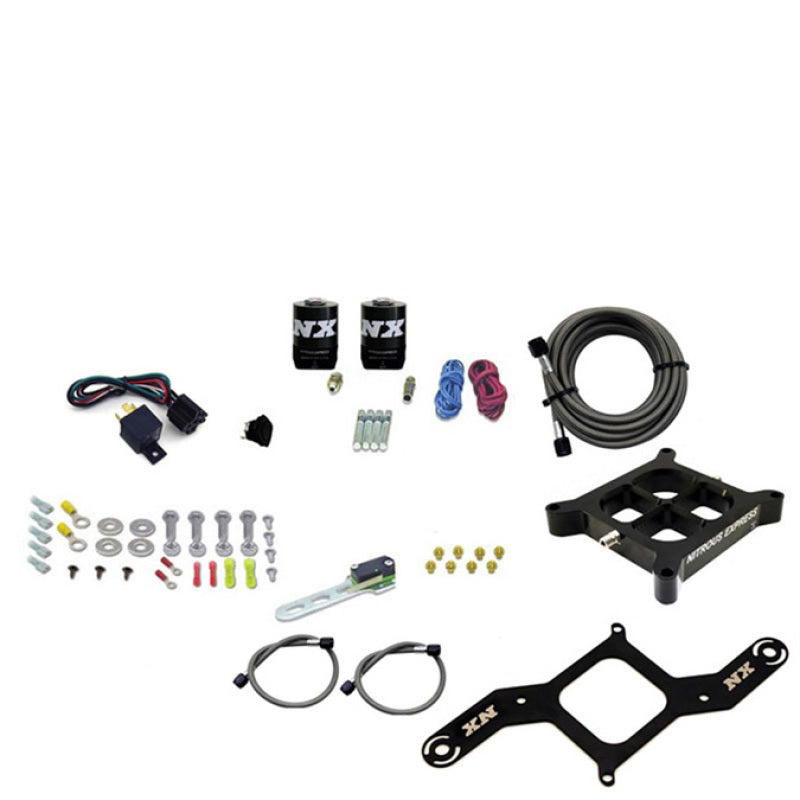 Nitrous Express Dry Dual Stage Billet Crossbar Plate System 100-1000hp (4150 Flange) w/o Bottle