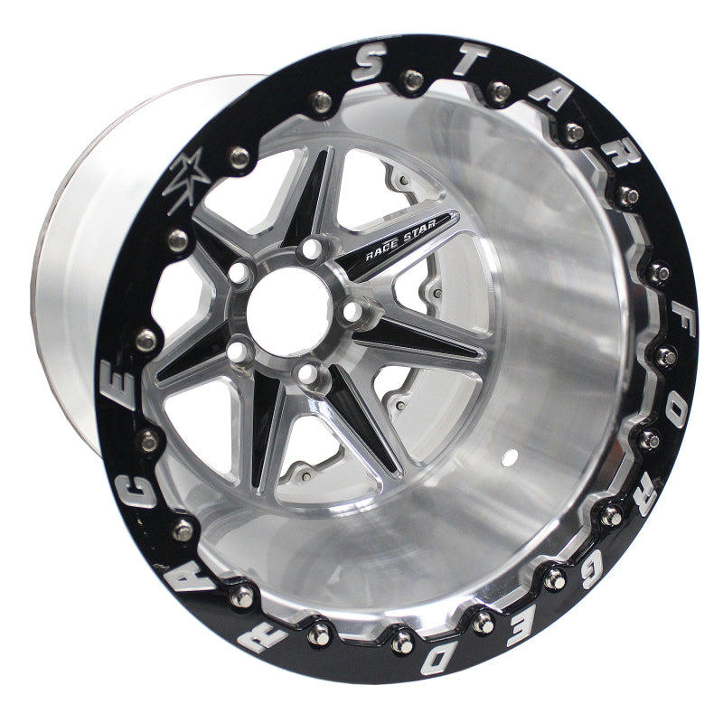 Race Star 72 ValStar 15x10 / 5x4.75BC / 4.5BS / 3.072in CB / Machined w/Black Accents Wheel