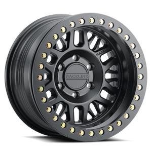 Raceline RT951B Ryno 17x9in / 8x165.1 BP / -12mm Offset / 130.81mm Bore - Satin Black Beadlock Wheel