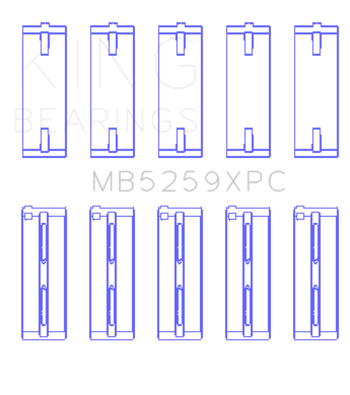 King Honda A-Series/B-Series/K-Series pMaxKote Performance Main Bearing Set - Size STD