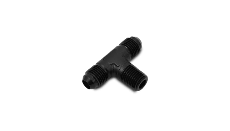 Vibrant -10AN x 1/2in NPT Flare to Pipe Tee Adapter Fitting - Aluminum