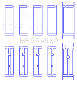 King Engine Bearings Nissan KA-24DE (Size 0.50 Oversized) Performance Main Bearing Set