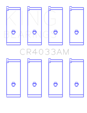 King Acura SOHC 16 Valve / Honda SOHC 16 Valve/DOHC 16 Valve (Size +0.5) Rod Bearing Set
