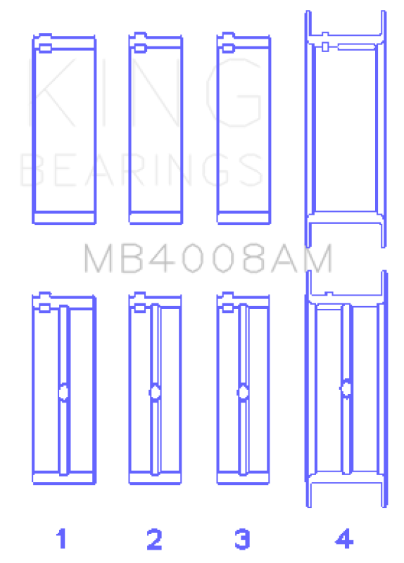 King Engine Bearings Nissan VG20E/VG20DET V6 (Size STD) Main Bearing Set