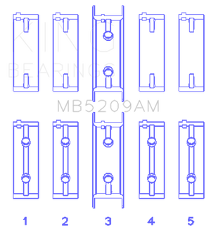 King Engine Bearings Mitsubishi 4G63/64/DOHC (Size +0.25mm) Main Bearing Set