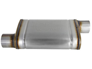 aFe MACH Force-Xp 409 SS Muffler 3in ID Offset/Offset x 4in H x 9in W x 14in L - Oval Body