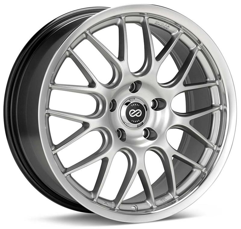 Enkei Lusso 18x8 40mm Offset 5x120 Bolt Pattern Black w/ Machine Lip Wheel