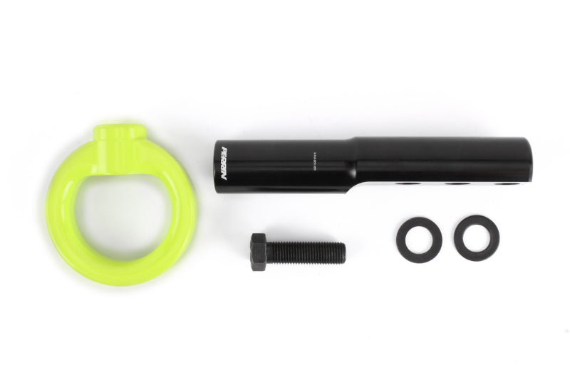 PERRIN 17-21 Honda Civic Si/Type R/Touring/Hatchback Tow Hook Kit Front - Neon Yellow
